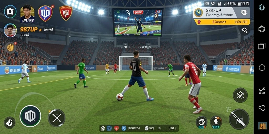 Tampilan gameplay seru dari 987UP dengan grafik yang memukau.