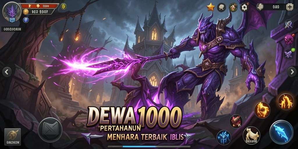 Tampilan gameplay yang intens di dunia Tower Defense DEWA1000.