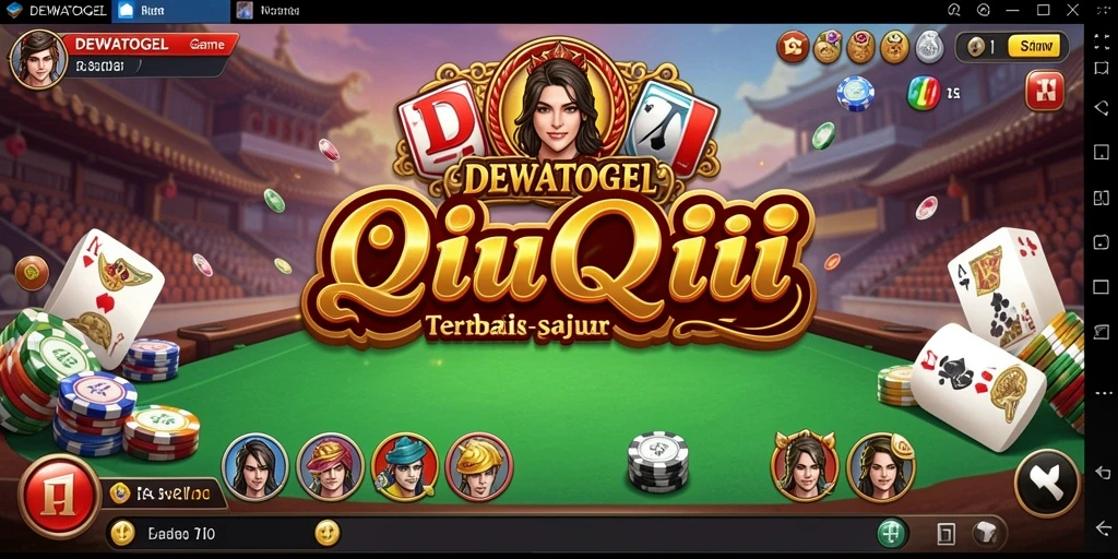 Screenshot permainan DEWATOGEL menampilkan momen seru bermain QiuQiu.