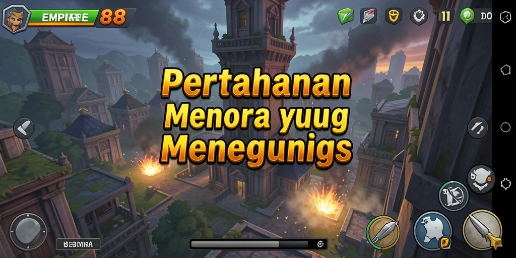 Tampilan gameplay menara dalam EMPIRE88 yang mendebarkan.