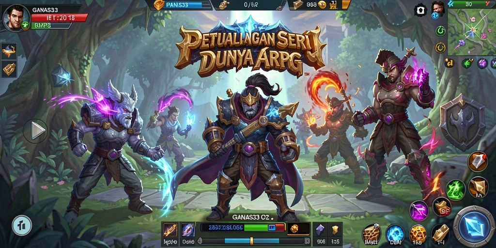 Tampilan gameplay seru dalam petualangan ARPG GANAS33 yang mendebarkan.