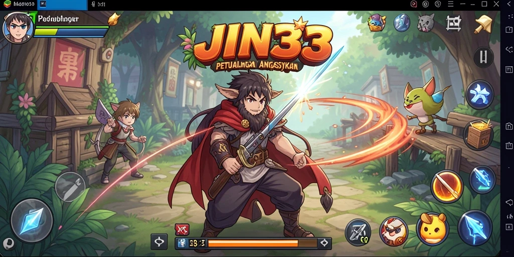 Tampilan gameplay yang menawan dengan karakter Anime yang beraksi.