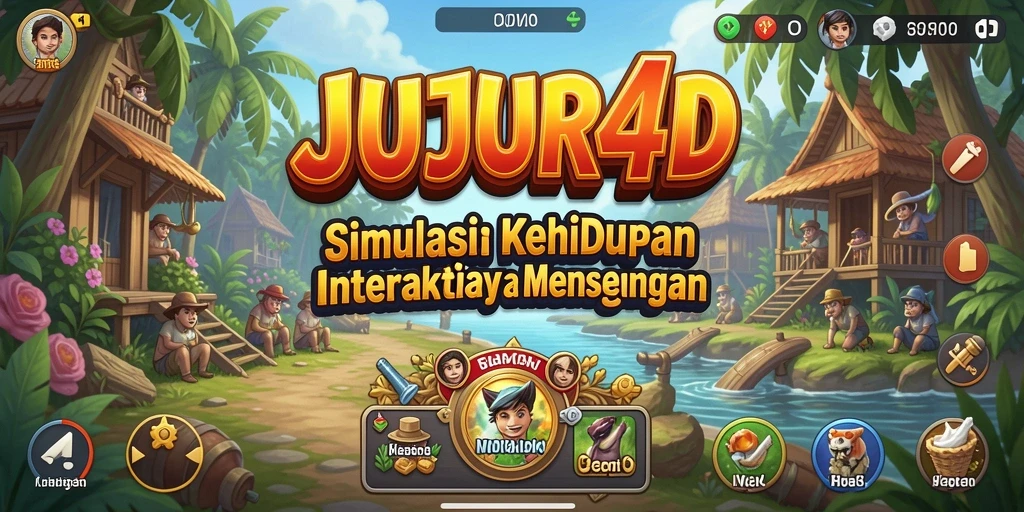 Tampilan gameplay JUJUR4D dengan karakter dan lingkungan yang interaktif.