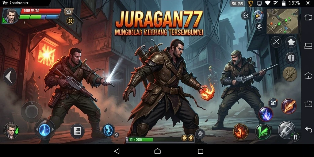 Screenshot gameplay JURAGAN77 dengan suasana horor yang mencekam.