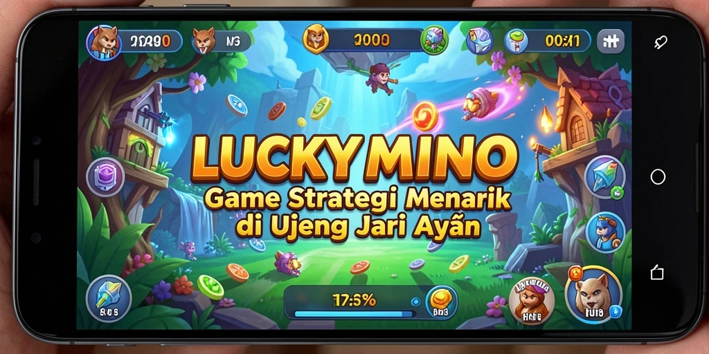 Tampilan gameplay menarik dari LUCKYMINO yang memikat pemain.