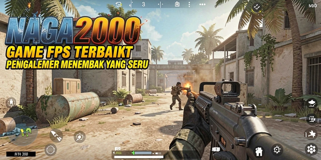 Tampilan gameplay seru dalam permainan FPS NAGA2000 yang intens.