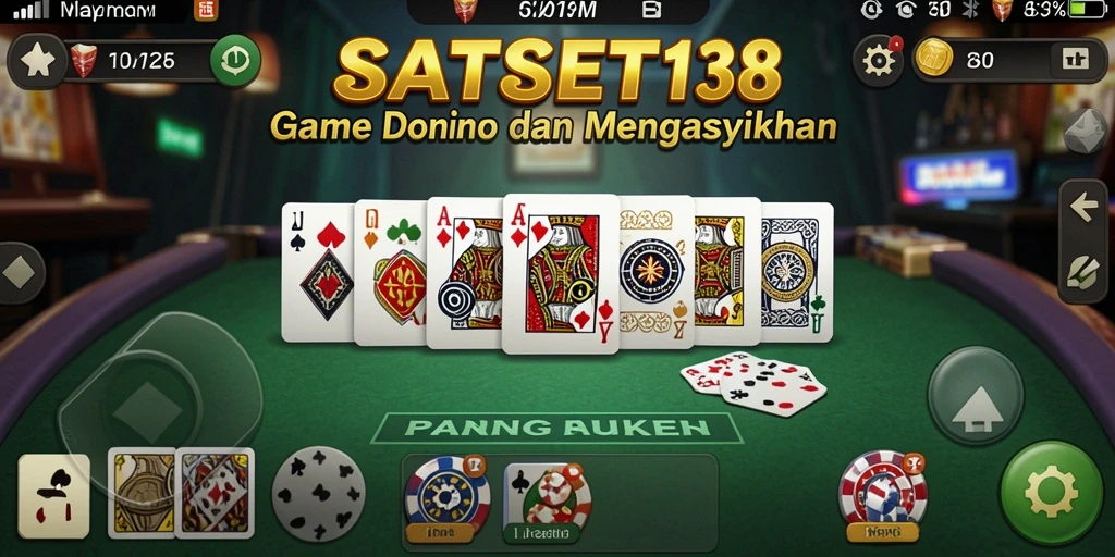 Tampilan menarik gameplay SATSET138 dengan domino yang menantang.