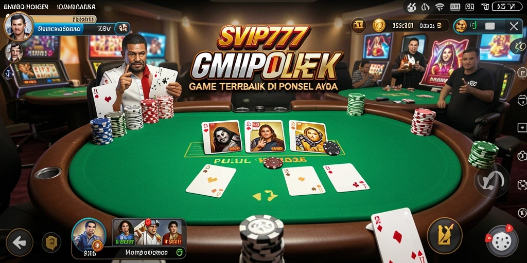 Screenshot gameplay SVIP777 yang menunjukkan keseruan permainan poker.