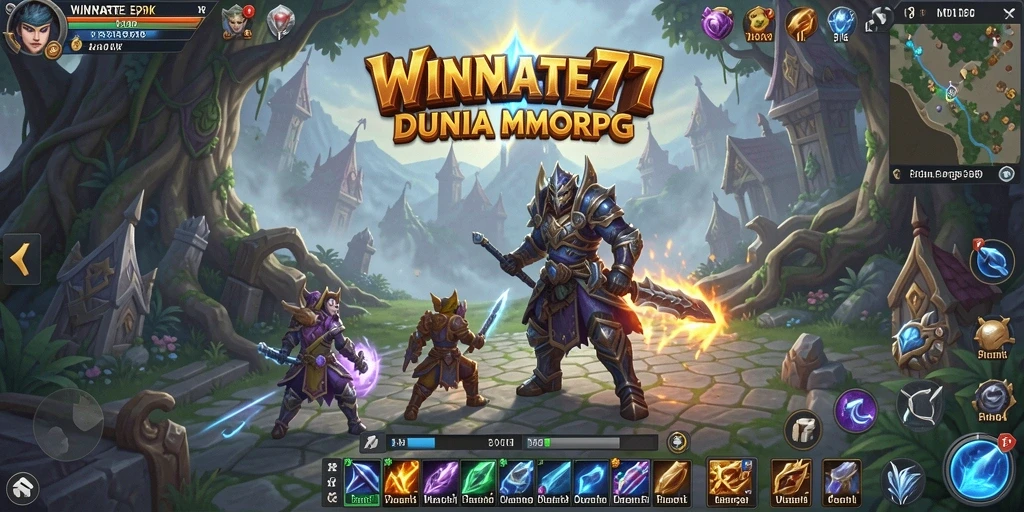 Tampilan gameplay mendebarkan dalam dunia MMORPG WINRATE777.