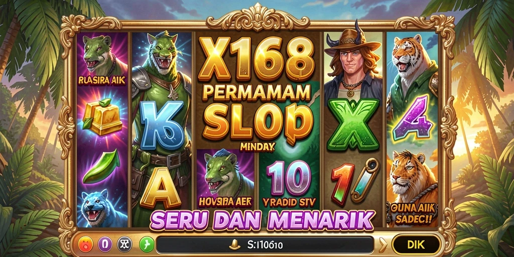 Screenshot gameplay X168 yang menunjukkan keseruan permainan slot.